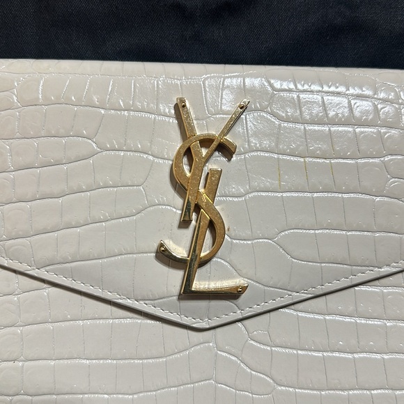 Saint Laurent (YSL) crocodile embossed envelope pouch - Picture 4 of 5